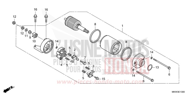 MOTEUR DE DEMARRAGE von NC750X DCT PEARL GLARE WHITE (NHB53) von 2021